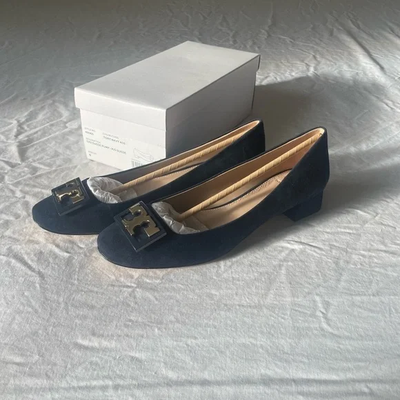 Tory Burch Gigi suede pump - kid suede - Tory navy blue - Picture 2 of 6